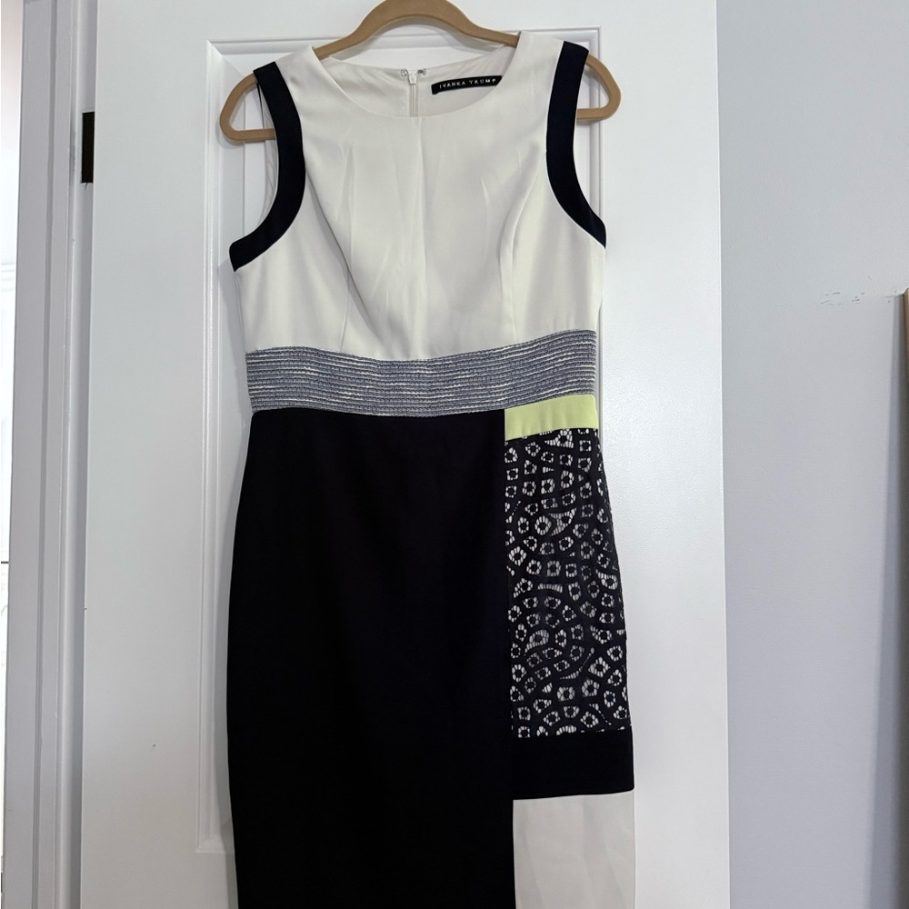 Ivanka Trump White Sheath Midi Dress for Work